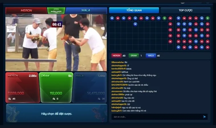 Giao diện cá cược Đá Gà VN86