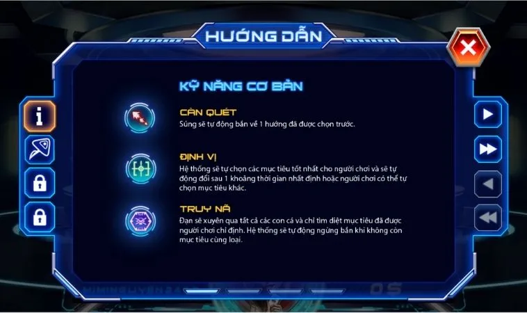 Các kỹ năng cơ bản trong game Bắn Cá Men In Black Tại VN86