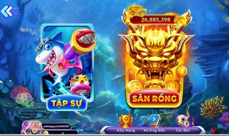 Các phòng chơi trong game Vua Bắn Cá Tại VN86